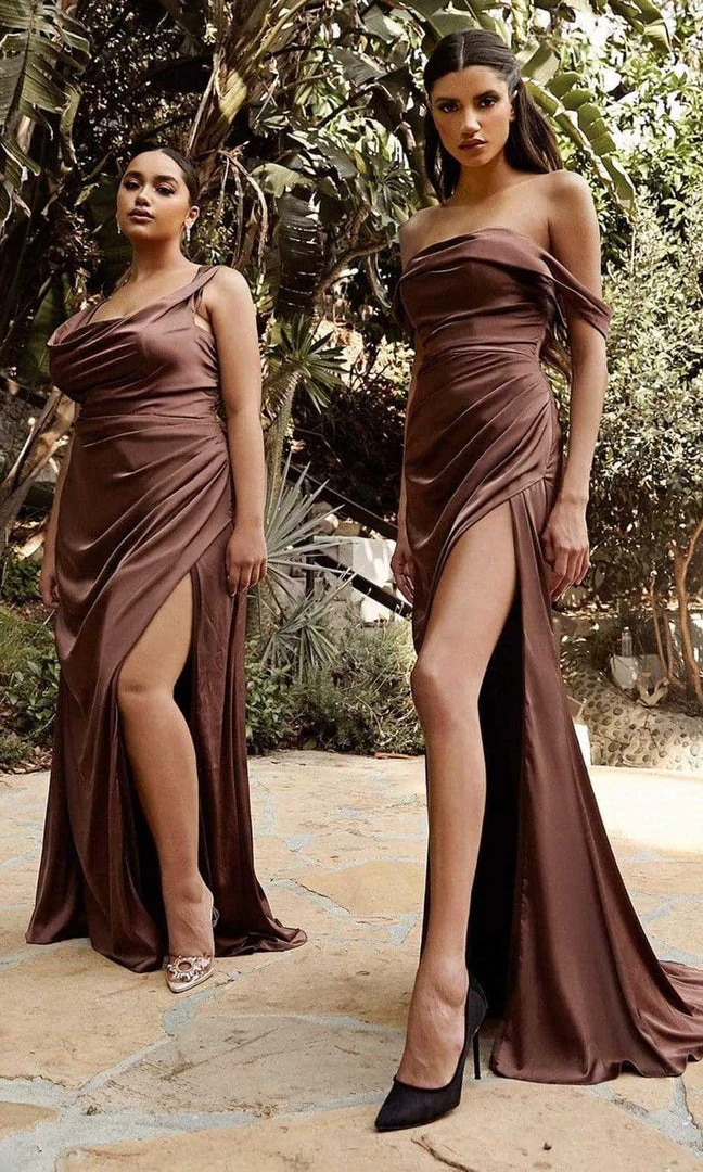 Formal Gowns Cinderella Divine - 7488C Sweetheart Pleated High Slit Dress 5 Formal Gowns Cinderella Divine - 7488C Sweetheart Pleated High Slit Dress