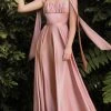 Formal Gowns Cinderella Divine 7490 - Ruched Scoop Evening Dress