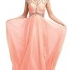Cinderella Divine - 7959 Sheer Embellished Ruched High Neck Evening Dress Formal Gowns 1 Cinderella Divine - 7959 Sheer Embellished Ruched High Neck Evening Dress Formal Gowns