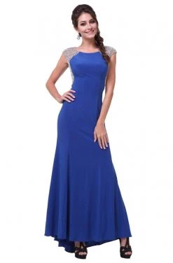Formal Gowns Cinderella Divine - 8115 Beaded Scoop Sheath Evening Gown 10 Formal Gowns Cinderella Divine - 8115 Beaded Scoop Sheath Evening Gown