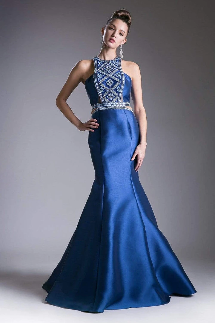 Formal Gowns Cinderella Divine - 83789 Beaded Halter Mermaid Dress 3 Formal Gowns Cinderella Divine - 83789 Beaded Halter Mermaid Dress
