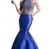 Formal Gowns Cinderella Divine - 84016 Two-Piece Beaded High Halter Mermaid Gown 1 Formal Gowns Cinderella Divine - 84016 Two-Piece Beaded High Halter Mermaid Gown