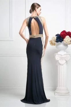 Formal Gowns Cinderella Divine - 8719 Beaded Halter Sheath Dress 5 Formal Gowns Cinderella Divine - 8719 Beaded Halter Sheath Dress