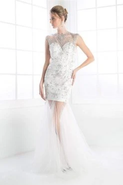 Cinderella Divine - 8763 Beaded Jewel Trumpet Dress