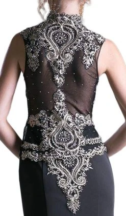 Cinderella Divine - 8946 Embroidered Queen Anne Neck Sheath Dress Formal Gowns 15 Cinderella Divine - 8946 Embroidered Queen Anne Neck Sheath Dress Formal Gowns