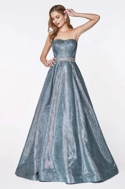 Formal Gowns Cinderella Divine - 9175 Strapless Semi-Sweetheart Beaded Ballgown