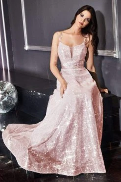 Formal Gowns Cinderella Divine - AM518 Sleeveless Sequined A-Line Gown 16 Formal Gowns Cinderella Divine - AM518 Sleeveless Sequined A-Line Gown