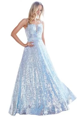 Formal Gowns Cinderella Divine - AM518 Sleeveless Sequined A-Line Gown 14 Formal Gowns Cinderella Divine - AM518 Sleeveless Sequined A-Line Gown