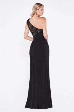 Cinderella Divine - Asymmetric Lace Sheath Evening Dress Formal Gowns