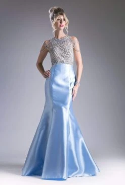 Cinderella Divine - Bead Embellished Halter Mermaid Gown Formal Gowns 8 Cinderella Divine - Bead Embellished Halter Mermaid Gown Formal Gowns