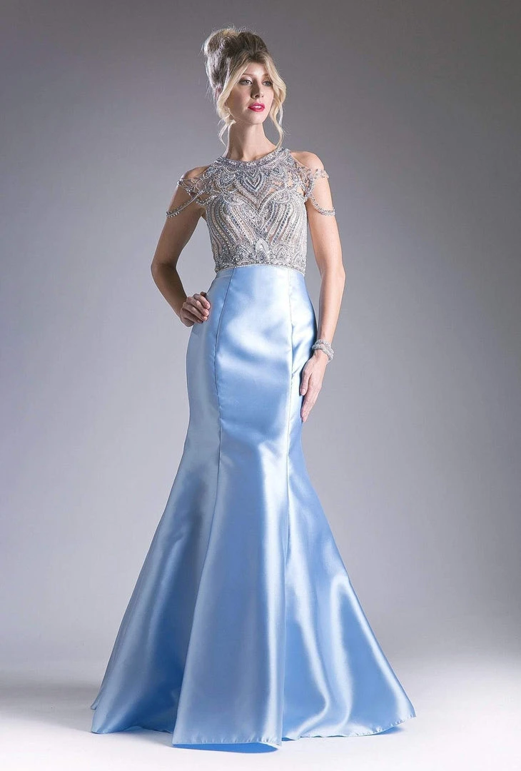 Cinderella Divine - Bead Embellished Halter Mermaid Gown Formal Gowns 5 Cinderella Divine - Bead Embellished Halter Mermaid Gown Formal Gowns