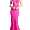 Cinderella Divine - Beaded Halter Neck Scuba Mermaid Dress 2 Cinderella Divine - Beaded Halter Neck Scuba Mermaid Dress