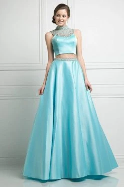 Formal Gowns Cinderella Divine - Beaded High Neck Two Piece Evening Gown 8 Formal Gowns Cinderella Divine - Beaded High Neck Two Piece Evening Gown
