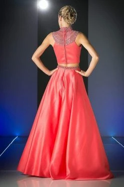 Formal Gowns Cinderella Divine - Beaded High Neck Two Piece Evening Gown 7 Formal Gowns Cinderella Divine - Beaded High Neck Two Piece Evening Gown