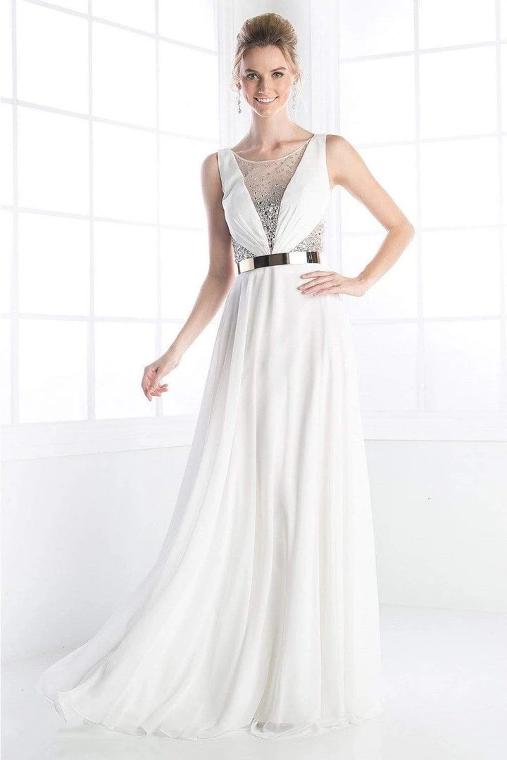 Cinderella Divine - Beaded Sheer Ruched Evening Dress Formal Gowns 5 Cinderella Divine - Beaded Sheer Ruched Evening Dress Formal Gowns