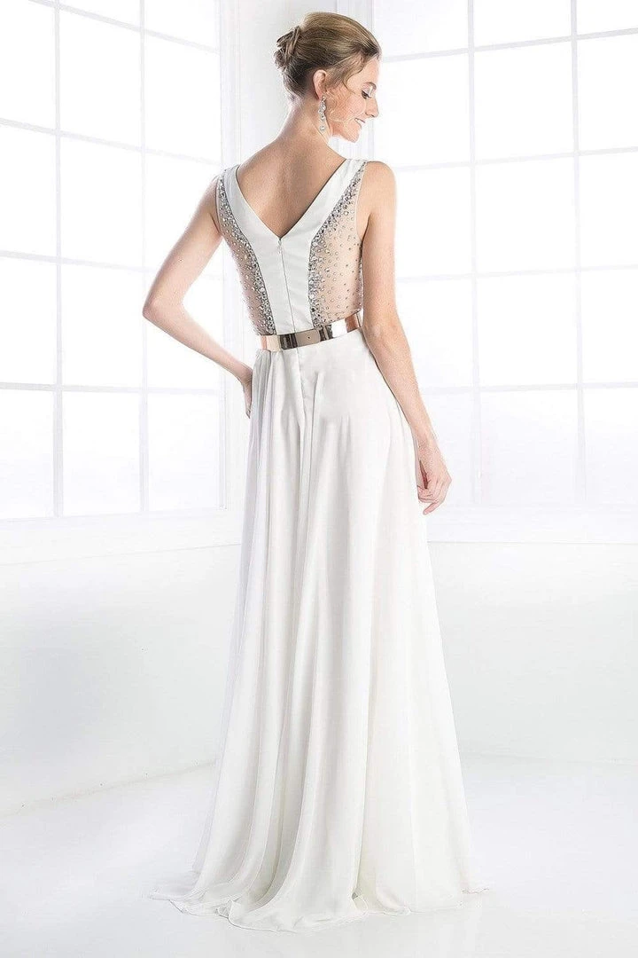 Cinderella Divine - Beaded Sheer Ruched Evening Dress Formal Gowns 6 Cinderella Divine - Beaded Sheer Ruched Evening Dress Formal Gowns