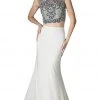 Cinderella Divine - Beaded Sleeveless Two-Piece Chiffon Evening Gown 2 Cinderella Divine - Beaded Sleeveless Two-Piece Chiffon Evening Gown