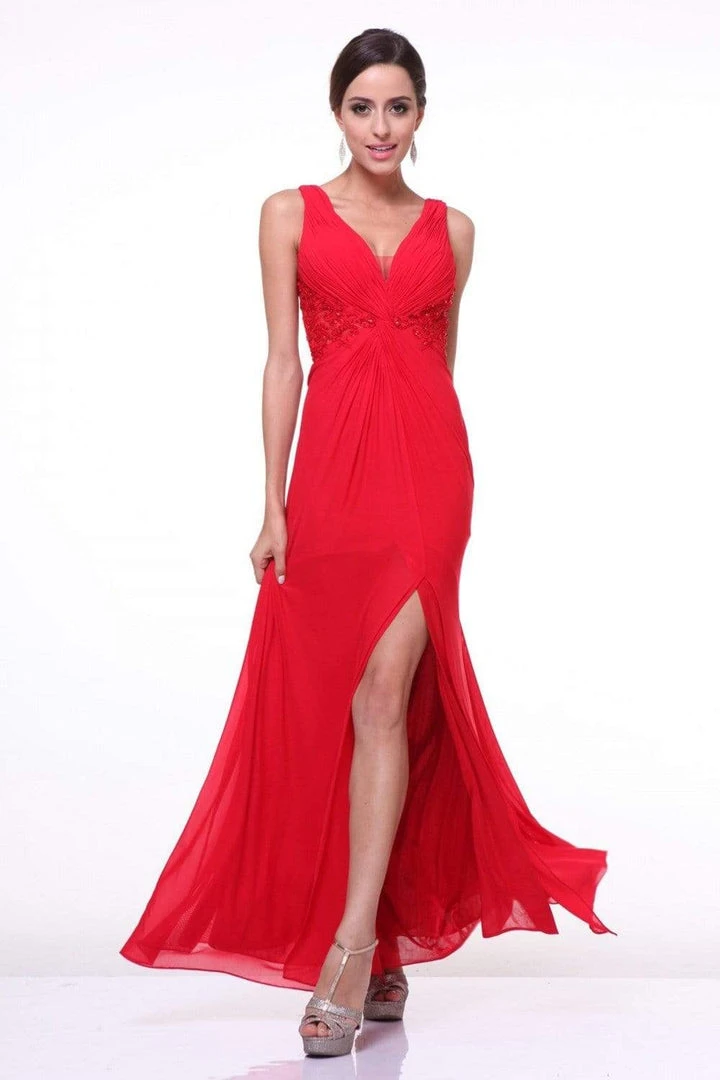 Formal Gowns Cinderella Divine - Bedazzled Plunging V-neck A-line Dress 7 Formal Gowns Cinderella Divine - Bedazzled Plunging V-neck A-line Dress