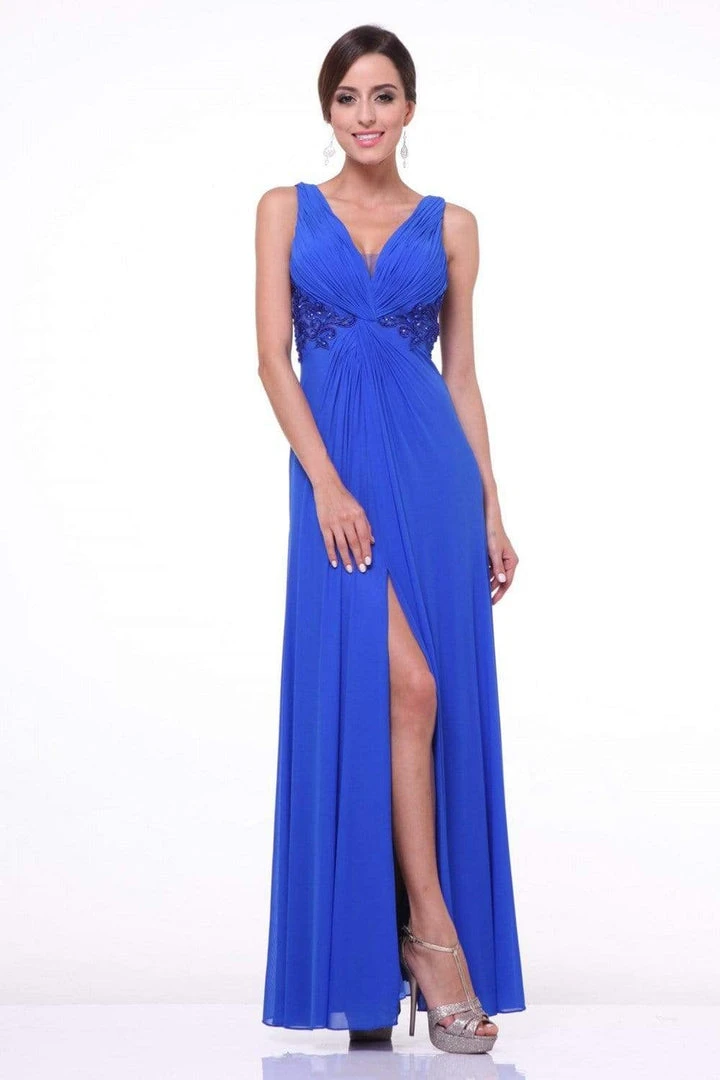 Formal Gowns Cinderella Divine - Bedazzled Plunging V-neck A-line Dress 3 Formal Gowns Cinderella Divine - Bedazzled Plunging V-neck A-line Dress
