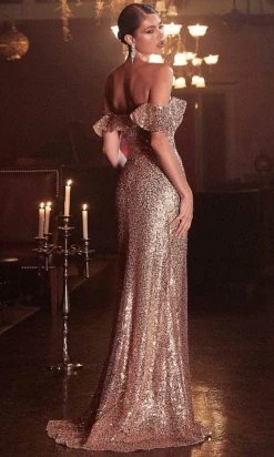 Formal Gowns Cinderella Divine - Bejeweled Off Shoulder Prom Dress CH167 7 Formal Gowns Cinderella Divine - Bejeweled Off Shoulder Prom Dress CH167