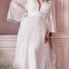Formal Gowns Cinderella Divine Bridal - Deep V-Neck Pleated Bridal Gown CD242WC - 1 Pc Off White In Size 20 Available 1 Formal Gowns Cinderella Divine Bridal - Deep V-Neck Pleated Bridal Gown CD242WC - 1 Pc Off White In Size 20 Available