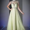 Formal Gowns Cinderella Divine - C216 Beaded High Neck A-Line Gown 1 Formal Gowns Cinderella Divine - C216 Beaded High Neck A-Line Gown