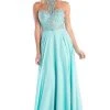 Cinderella Divine - C231 Beaded Halter A-Line Dress Formal Gowns 1 Cinderella Divine - C231 Beaded Halter A-Line Dress Formal Gowns