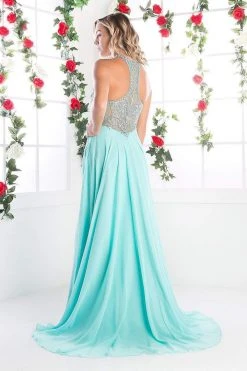 Cinderella Divine - C231 Beaded Halter A-Line Dress Formal Gowns 5 Cinderella Divine - C231 Beaded Halter A-Line Dress Formal Gowns