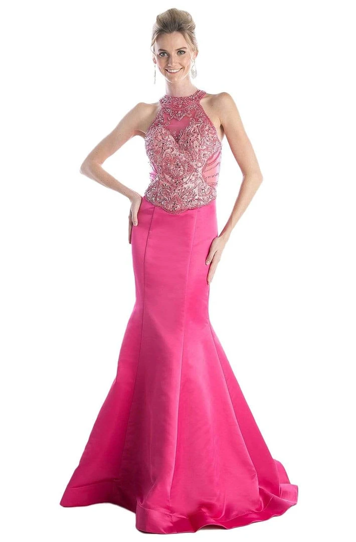 Formal Gowns Cinderella Divine - C239 Beaded Satin Mermaid Evening Gown 3 Formal Gowns Cinderella Divine - C239 Beaded Satin Mermaid Evening Gown