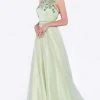 Cinderella Divine - C240 Sequin Illusion A-Line Gown