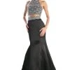Cinderella Divine - C241 Two Piece Beaded Satin Mermaid Dress Formal Gowns 2 Cinderella Divine - C241 Two Piece Beaded Satin Mermaid Dress Formal Gowns