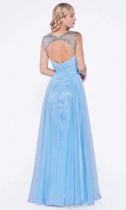 Formal Gowns Cinderella Divine - C286 Jewel Beaded Trim Ruched Bodice A-Line Gown