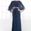 Cinderella Divine - C289 Pleated Embellished Long Sheath Dress