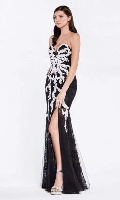 Formal Gowns Cinderella Divine - C37 Strapless Sweetheart Trumpet Dress With Slit