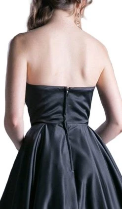 Cinderella Divine - CA317 Beaded Strapless Satin Ballgown Formal Gowns