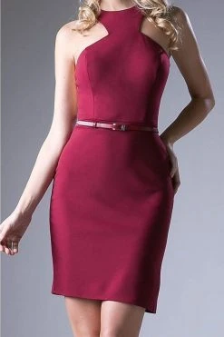 Cocktail Dresses Cinderella Divine - CF076S Sleeveless Halter Neck Cocktail Dress 11 Cocktail Dresses Cinderella Divine - CF076S Sleeveless Halter Neck Cocktail Dress