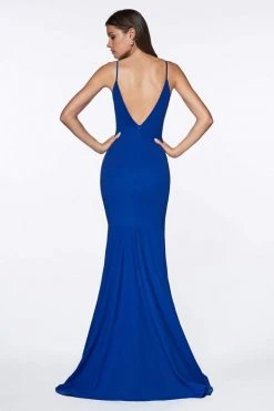 Cinderella Divine - CF329 Plunging Bodice Front Slit Mermaid Gown Formal Gowns 11 Cinderella Divine - CF329 Plunging Bodice Front Slit Mermaid Gown Formal Gowns