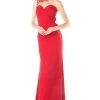 Cinderella Divine - CF525 Embroidered Sateen Sheath Dress Formal Gowns