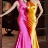 Cinderella Divine - CH164 Asymmetric Pleated Long Gown - 1 Pc Marigold In Size M Available Formal Gowns 2 Cinderella Divine - CH164 Asymmetric Pleated Long Gown - 1 Pc Marigold In Size M Available Formal Gowns
