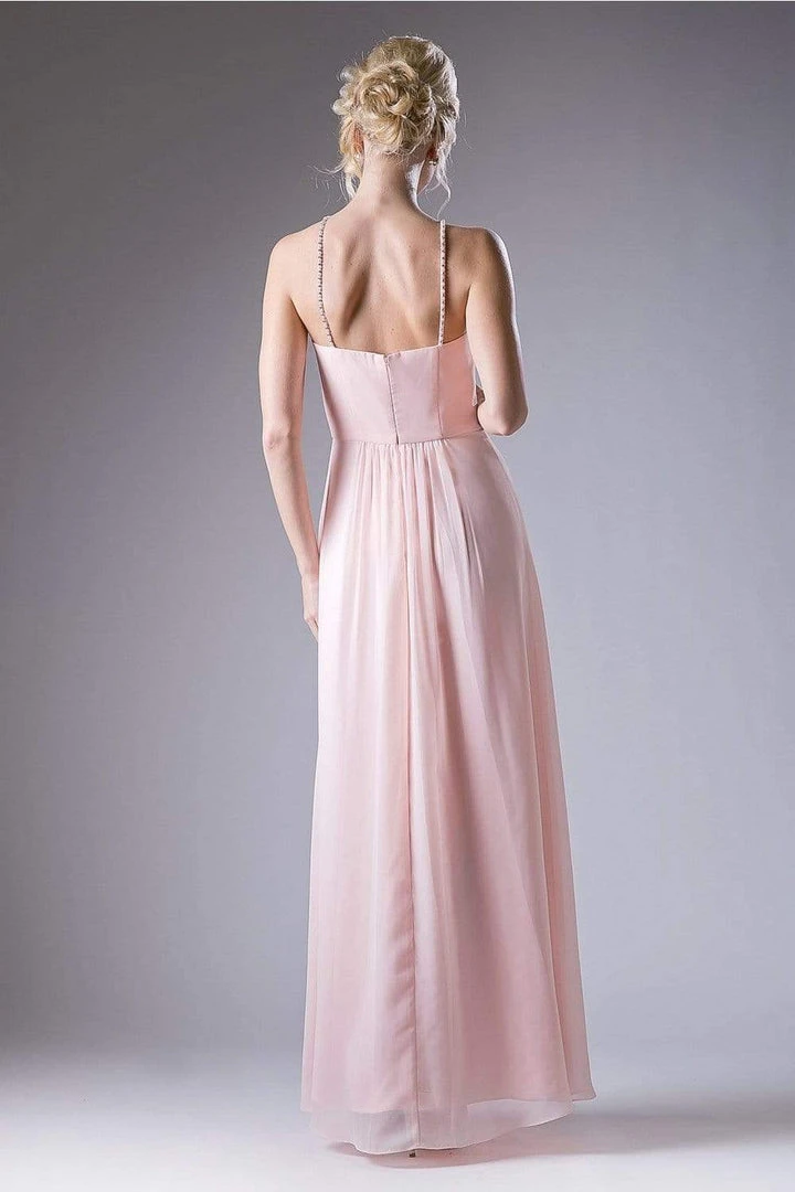 Cinderella Divine - CH529 Beaded Spaghetti Straps Chiffon A Line Gown Formal Gowns 4 Cinderella Divine - CH529 Beaded Spaghetti Straps Chiffon A Line Gown Formal Gowns