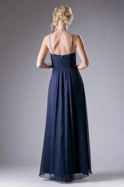 Cinderella Divine - CH529 Beaded Spaghetti Straps Chiffon A Line Gown Formal Gowns 24 Cinderella Divine - CH529 Beaded Spaghetti Straps Chiffon A Line Gown Formal Gowns