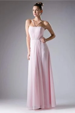 Cinderella Divine - CH529 Beaded Spaghetti Straps Chiffon A Line Gown Formal Gowns 25 Cinderella Divine - CH529 Beaded Spaghetti Straps Chiffon A Line Gown Formal Gowns