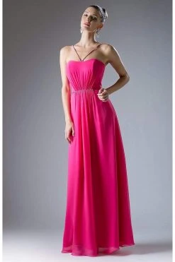 Cinderella Divine - CH529 Beaded Spaghetti Straps Chiffon A Line Gown Formal Gowns 21 Cinderella Divine - CH529 Beaded Spaghetti Straps Chiffon A Line Gown Formal Gowns