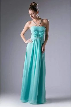 Cinderella Divine - CH529 Beaded Spaghetti Straps Chiffon A Line Gown Formal Gowns 18 Cinderella Divine - CH529 Beaded Spaghetti Straps Chiffon A Line Gown Formal Gowns