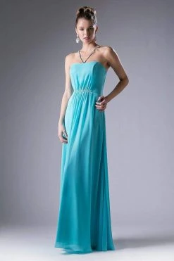 Cinderella Divine - CH529 Beaded Spaghetti Straps Chiffon A Line Gown Formal Gowns 28 Cinderella Divine - CH529 Beaded Spaghetti Straps Chiffon A Line Gown Formal Gowns
