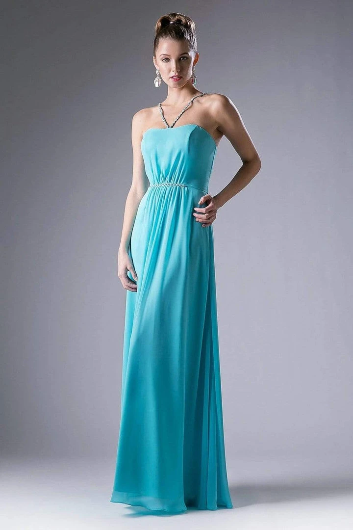 Cinderella Divine - CH529 Beaded Spaghetti Straps Chiffon A Line Gown Formal Gowns 15 Cinderella Divine - CH529 Beaded Spaghetti Straps Chiffon A Line Gown Formal Gowns