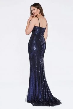 Cinderella Divine - CH570 Sequined Fitted Sweetheart Evening Dress Formal Gowns 8 Cinderella Divine - CH570 Sequined Fitted Sweetheart Evening Dress Formal Gowns