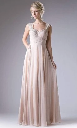Formal Gowns Cinderella Divine - CJ249 Sweetheart Neck Empire Waist Chiffon Gown