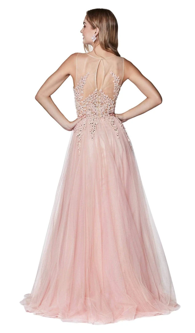 Cinderella Divine - CJ501 Jeweled Lace A-line Gown Formal Gowns 4 Cinderella Divine - CJ501 Jeweled Lace A-line Gown Formal Gowns