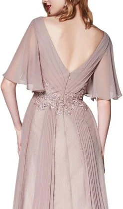 Formal Gowns Cinderella Divine - CJ514 Flutter Sleeves Chiffon Long Gown 5 Formal Gowns Cinderella Divine - CJ514 Flutter Sleeves Chiffon Long Gown